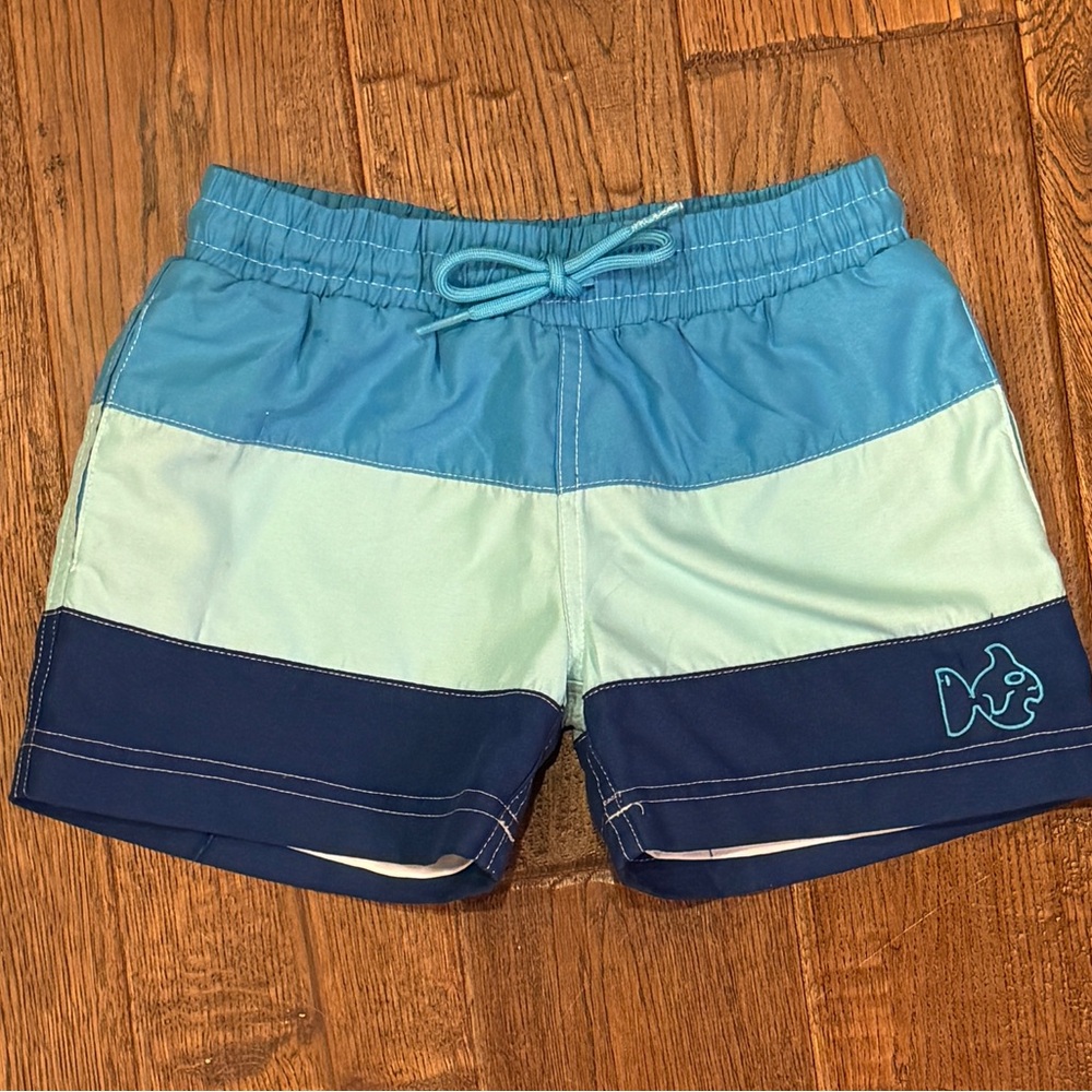 Prodoh - Blue Blossom Colorblock Swim Trunks - Size: 3T